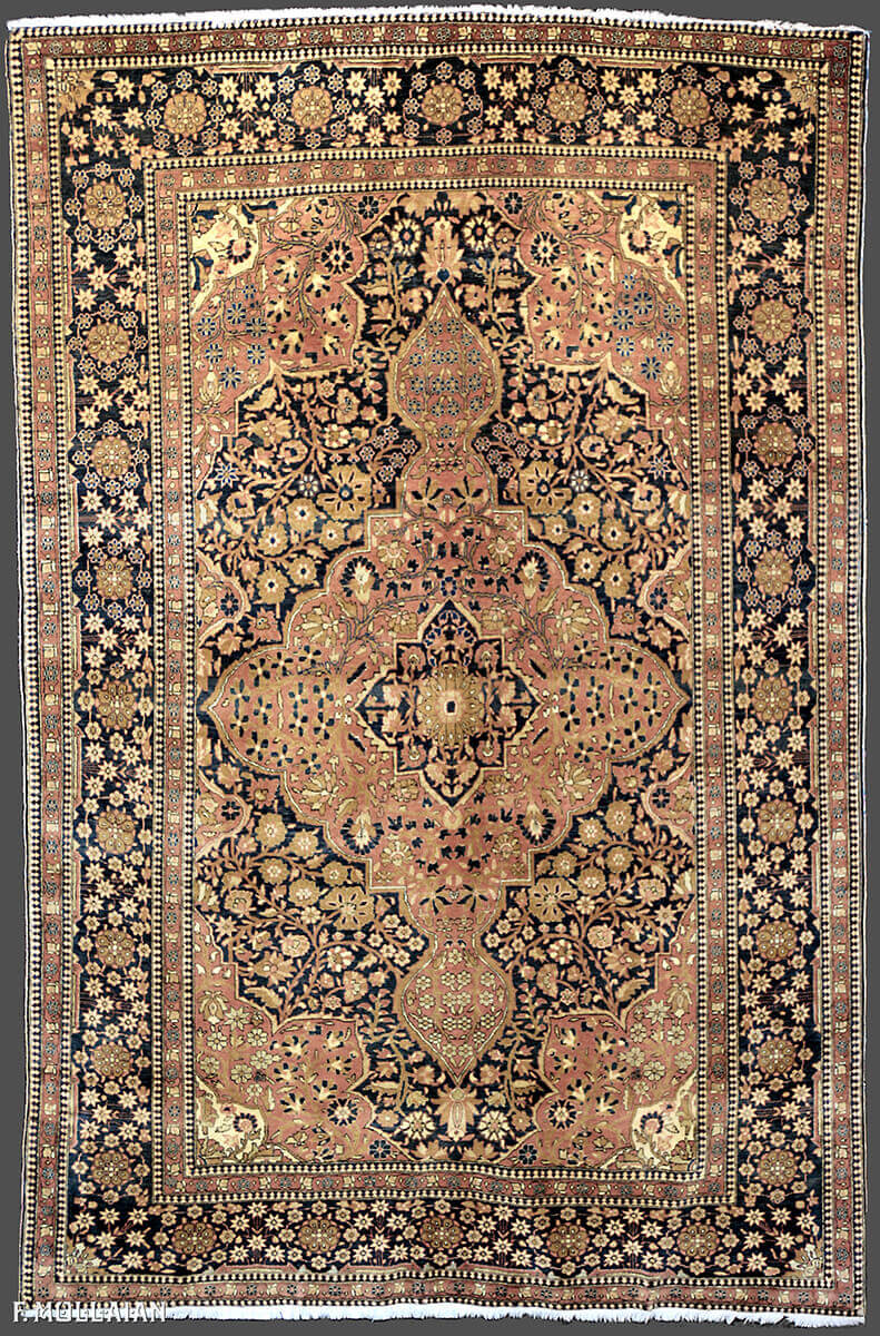Tappeto Persiano Antico Kashan Mohtasham n°:27424419